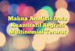 Makna Analisis Data Kuantitatif Regresi Multinomial Terurut