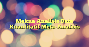 Makna Analisis Data Kuantitatif Meta-Analisis
